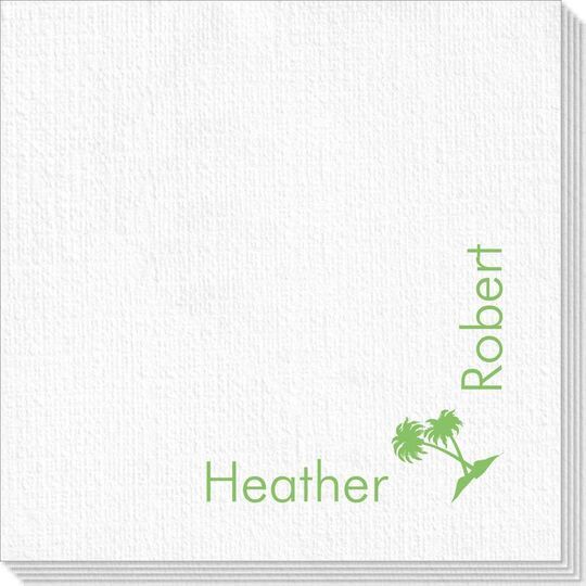 Corner Text with Palm Trees Deville Napkins